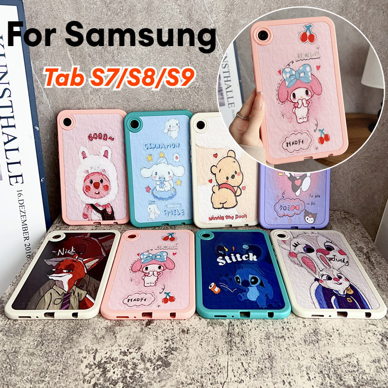 SAMSUNG 油畫 TPU 手機殼適用於三星 Galaxy Tab S7 S8 S9 11.0 T870 X700 X