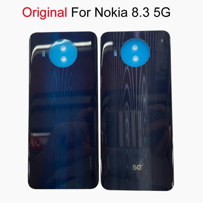 NOKIA 原裝諾基亞 8.3 TA-1243 1251 電池蓋外殼後蓋玻璃蓋外殼諾基亞 8.3 5G 後面板更換帶徽標