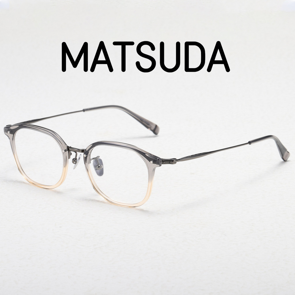 【Ti鈦眼鏡】松田MATSUDA foster復古方形 純鈦眼鏡架 板材套圈眼鏡框時尚新款