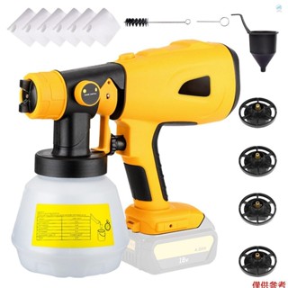 Crtw 無繩噴漆機更換 DEWALT,RYOBI 20V Max 電池,手持式電動噴漆機,帶 1000ML 容器,適用