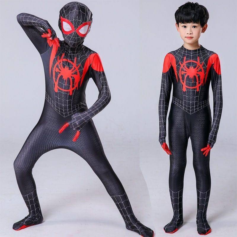 超凡 蜘蛛人 連體 緊身 衣服 男孩 戰衣 男童 套裝 cos服 萬聖節 兒童 表演服