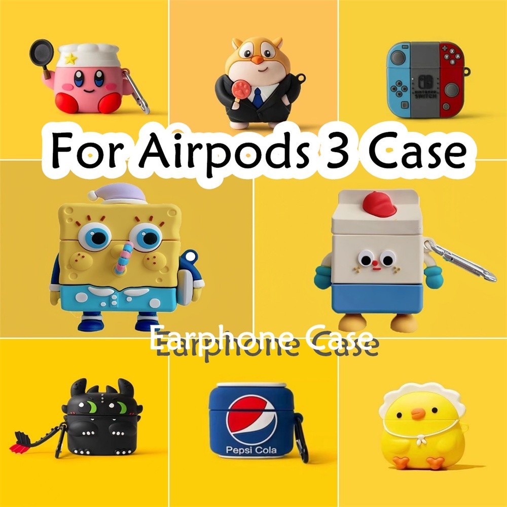 適用於 Airpods 3 手機殼可愛卡通喇叭柴犬軟矽膠手機殼耳機套 NO.2