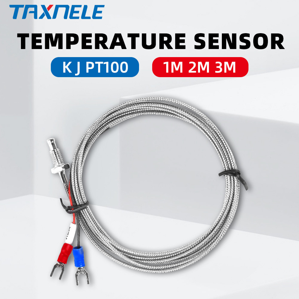 M6螺絲k J PT100 1M 2M 3M電纜RTD熱電偶烤箱溫度傳感器