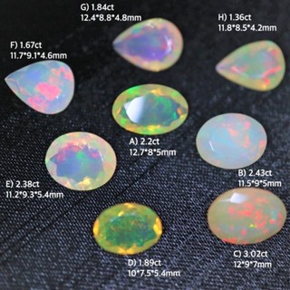 【艾爾莎寶石】品項(B) 2.43ct 天然歐珀（蛋白石）刻面優質彩虹分佈整顆寶石！Opal