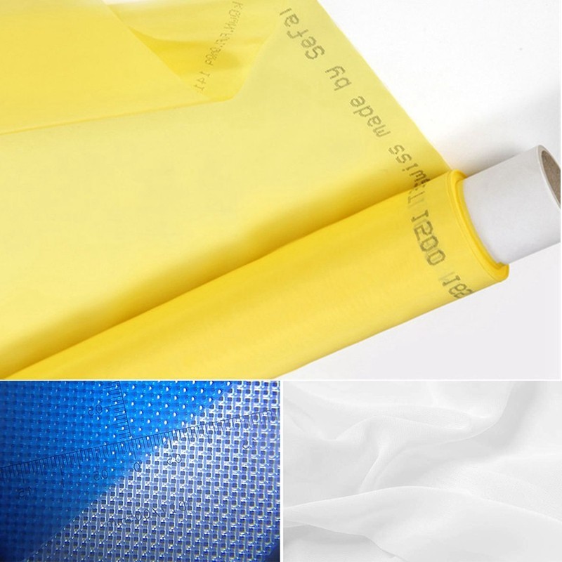 1x1.65 米 200-420 目絲網印刷網布白色黃色滌綸絲網印刷網高張力網製作墨水用品框架拉伸工具過濾塗裝