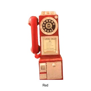 樹脂材料復古電話掛飾精美復古撥號支付電話模型複古電話模型