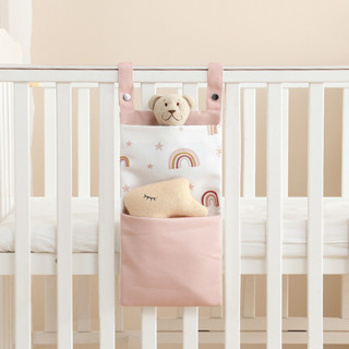 【Peanut】嬰兒床床頭收納掛袋尿片收納袋床邊置物袋多功能嬰兒車掛包置物架