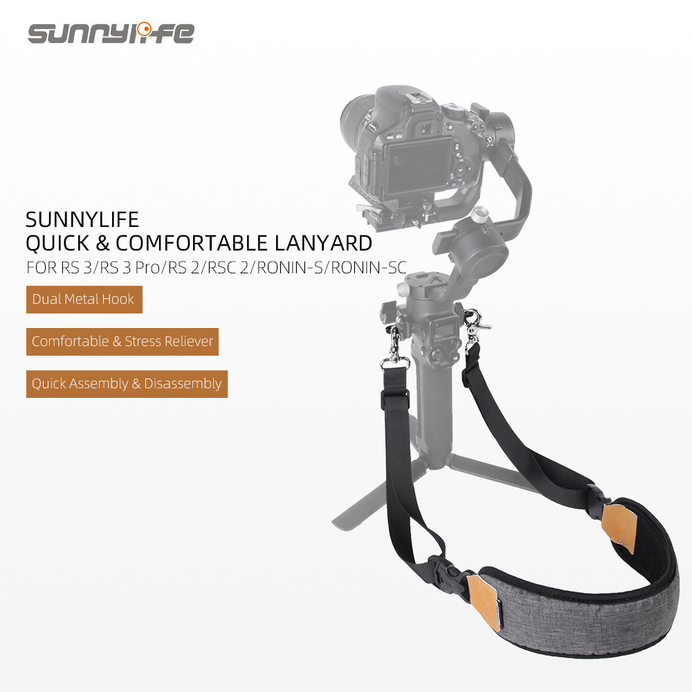 Sunnylife 雙鉤帶減壓肩帶掛繩適用於 RS 3/RS 3 Pro/RS 2/RSC 2/Ronin-S/Roni