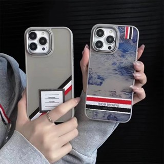 時尚風格 THOM Browne iPhone 手機殼適用於 iPhone11 15promax 15pro iPhon