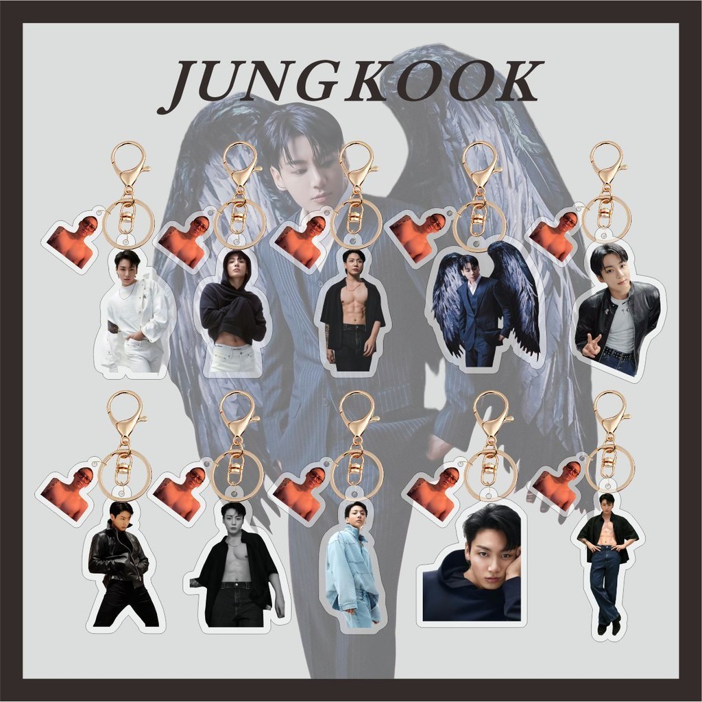 Kpop Jungkook CK 新款亞克力鑰匙扣吊墜包首飾