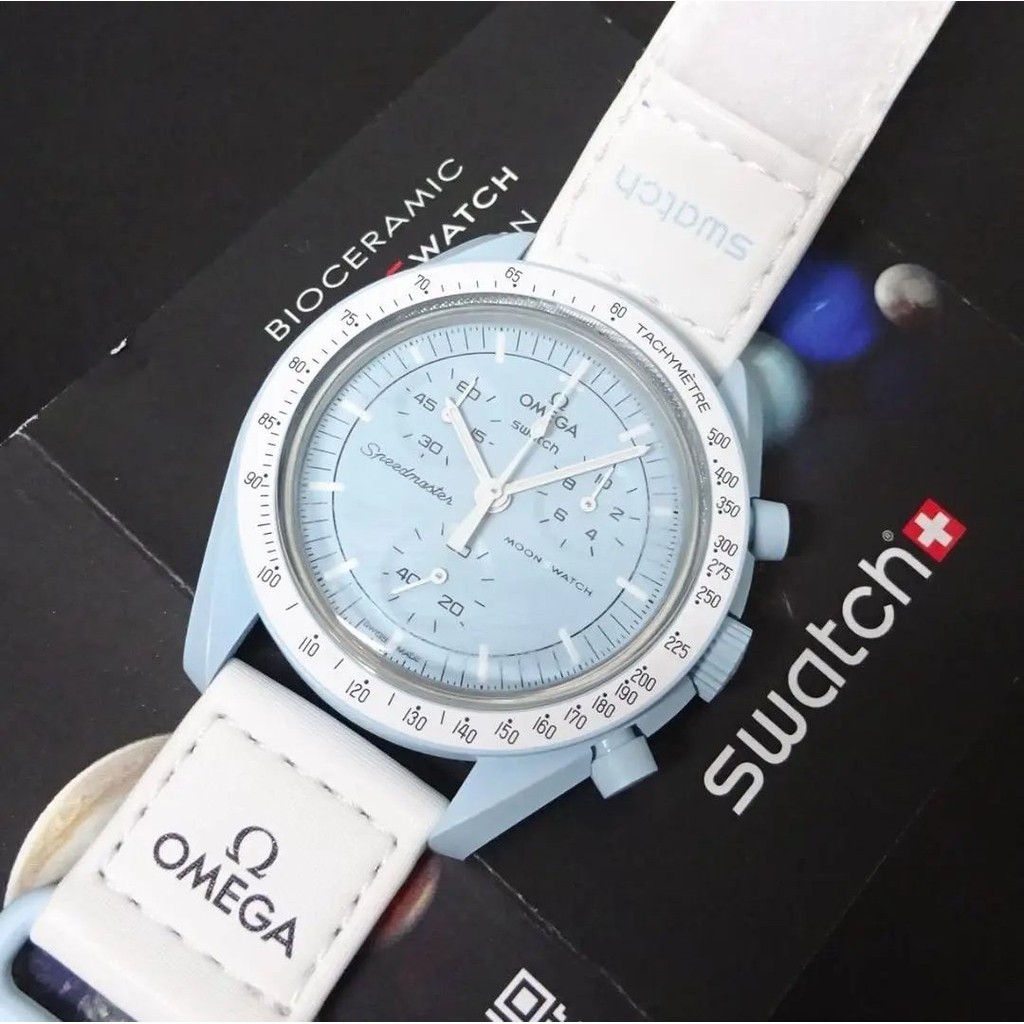 近全新 OMEGA 歐米茄 手錶 SPEEDMASTER swatch 聯名 日本直送 二手