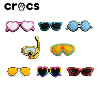 Crocs Jibbitz 可愛眼鏡系列鞋釦 Crocs charms 時尚拖鞋裝飾扣卡通拖鞋配件