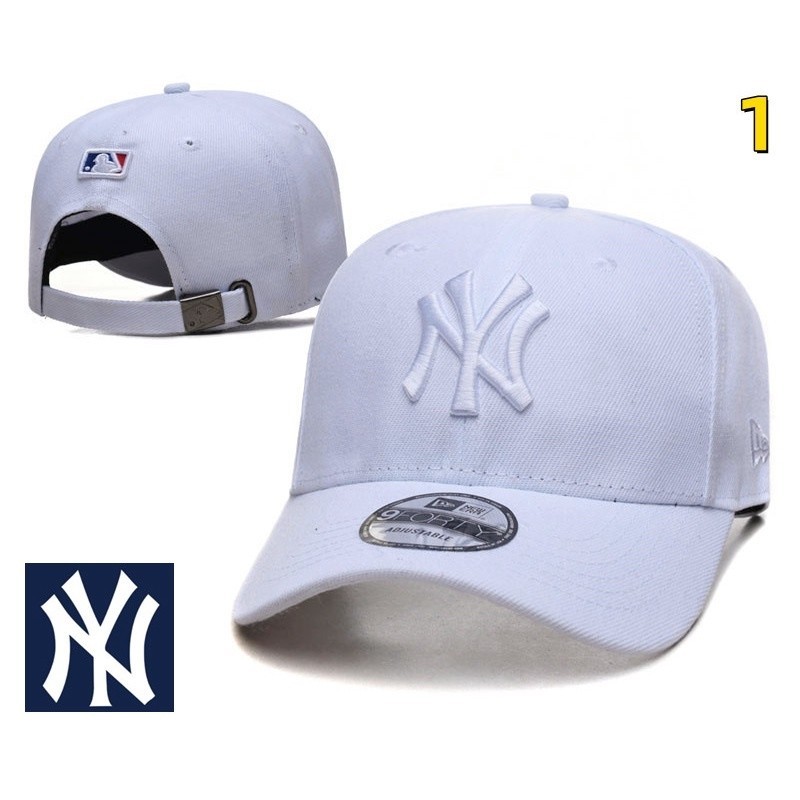 MLB ✆┅ 美國職業棒球大聯盟棒球帽紐約洋基隊紐約中性 Adjus3eaked Cap 戶外運動弧形帽簷太陽帽網眼帽透