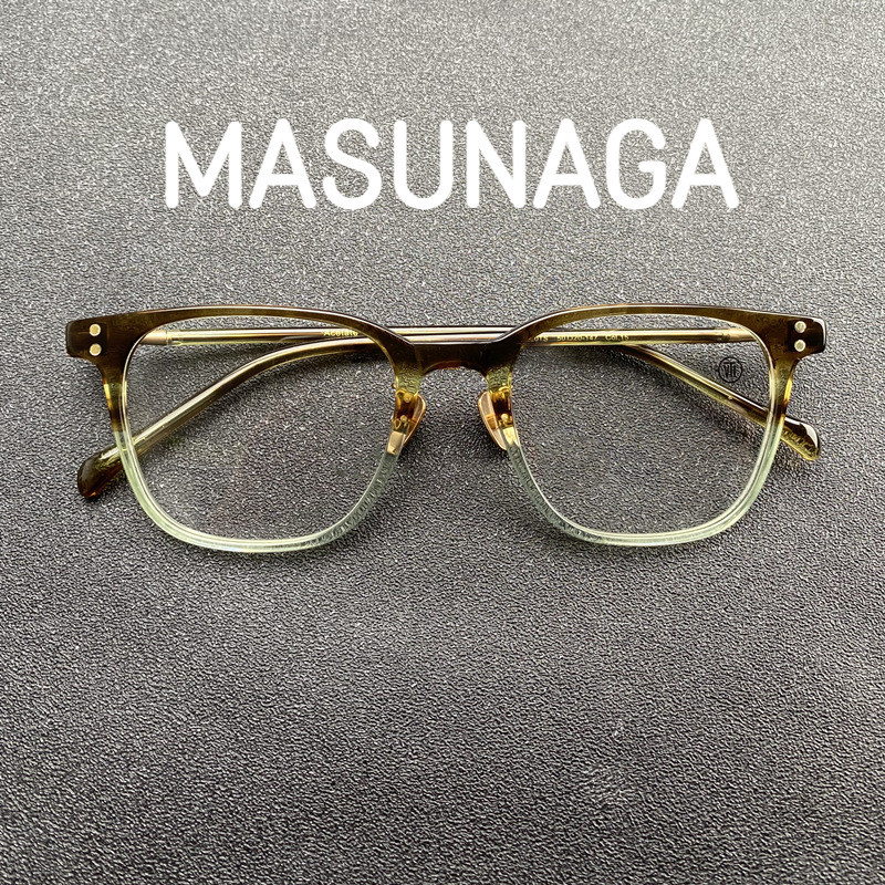 【Ti鈦眼鏡】增永MASUNAGA GMS620 板材眼鏡框 純鈦眼鏡 日本手工眼鏡 輕便 雙色拼料眼鏡框 板材眼鏡架