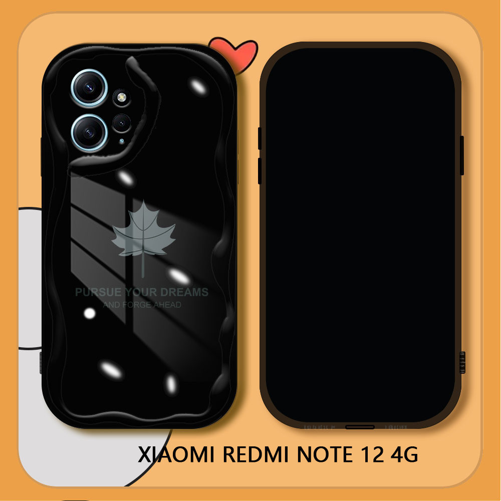 REDMI XIAOMI 適用於小米紅米 Note 12 Note 12S Note 12 Pro Plus 楓葉手機殼
