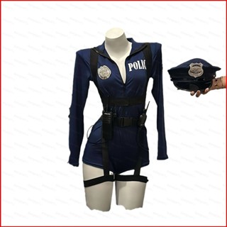Miss情趣內衣女警制服誘惑藍色警布萬聖節遊戲制服cosplay內衣套裝