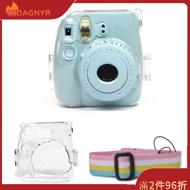 Dagnyr 水晶透明保護套保護袋肩帶適用於 Fuji Fujifilm Instax 相機 Mini 9 8 8+即時