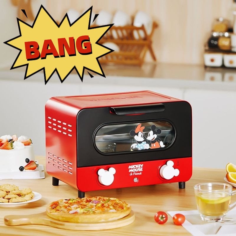 Graby2024迪士尼多功能電烤箱調溫控溫機械式Mickey&amp;Minnie家用四合一烘焙家庭用烤箱爆款新上市【超讚CP