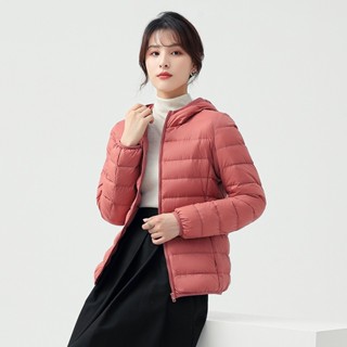 xgvaq |【12色】女生輕薄韓國羽絨外套 90%白鴨絨羽絨衣 短款羽絨服 時尚連帽羽絨外套 保暖鞦鼕季外套 簡約百搭