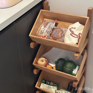 【大甩賣】【免運費】【批發價】全實木多層收納置物架傢用客廳廚房蔬菜零食展示收納木質置物架gbap3dvum3