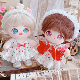 毛絨玩具人形公仔20cm玩偶衣服仁果小妹洋裝
