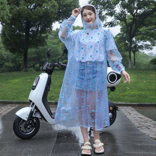 SeeU Studio 雨衣電動車女士雨衣全身一體式成人防水耐穿透明時尚單人雨衣柔軟