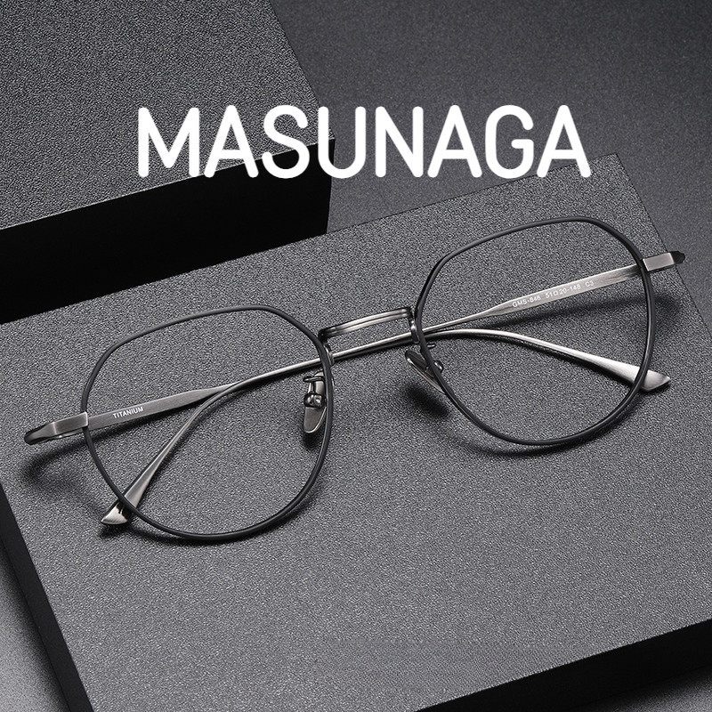 【TOTU眼鏡】MASUNAGA增永 日系港風 純鈦眼鏡框 GMS846 復古眼鏡 可配近視眼鏡