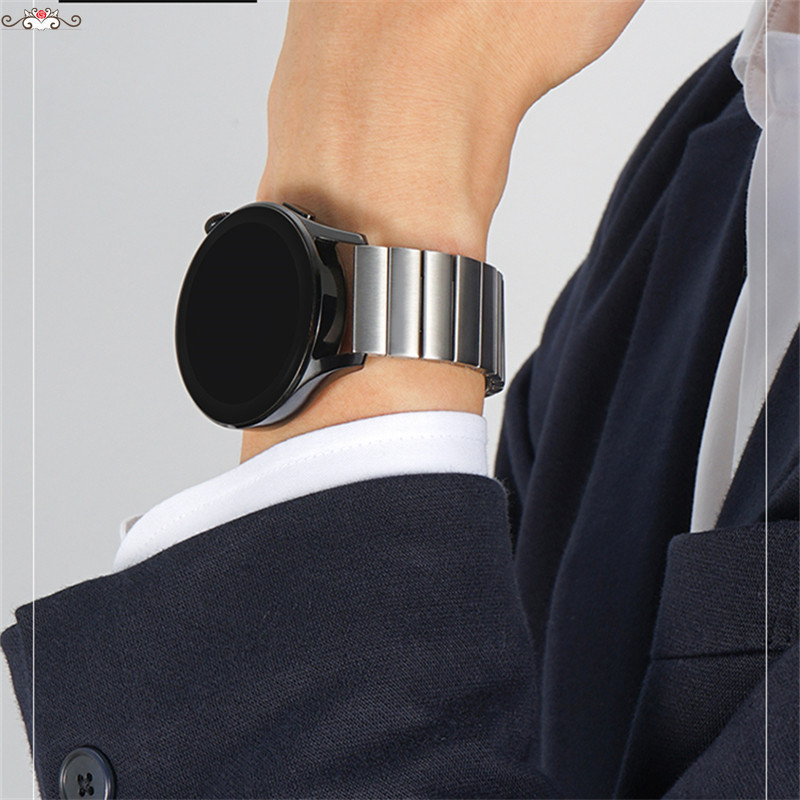 金屬鋼帶錶帶22mm 適用華米Amazfit GTR 4 3錶帶 創意輕奢男女款手錶帶