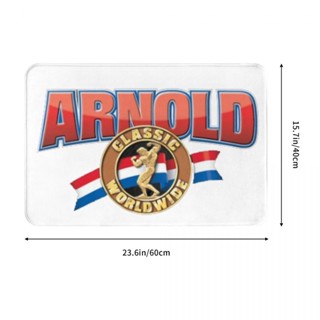 新款 Arnold Worldwide Bodybuilding 浴室法蘭絨地墊 廁所衛生間防滑腳墊 茶几門口吸水地墊