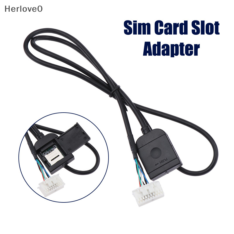Herlove Sim 卡插槽適配器適用於 Android 收音機多媒體 Gps 4G 20pin 電纜連接器汽車配件電