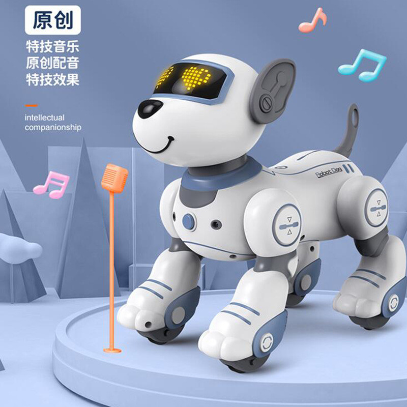 🌈俄語兒童智能機器狗玩具萌寵會動會跳舞电子狗寵物陪伴機器人