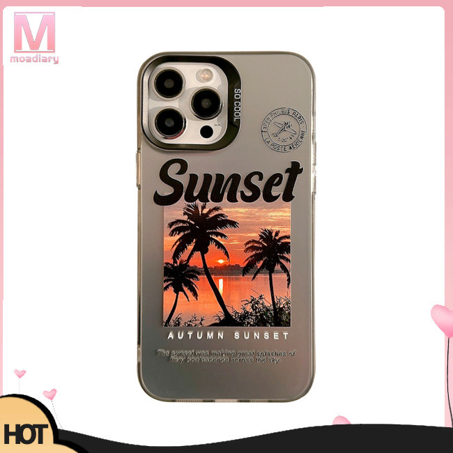 Moadiary Coconut Grove Sunset Back 手機殼防震防摔智能手機殼保護套兼容 IPhone