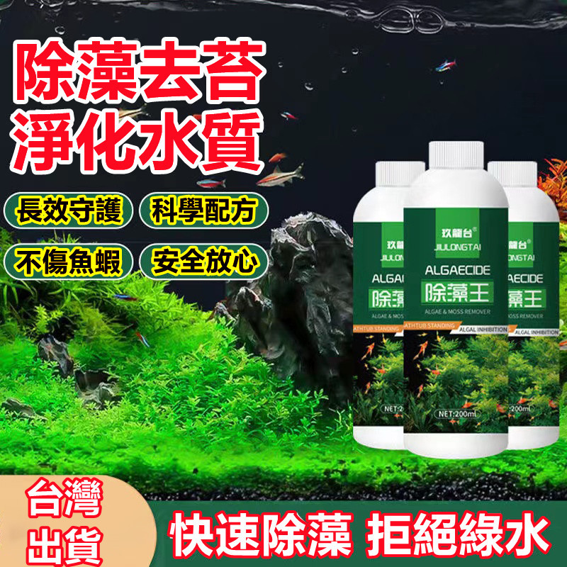 【台灣出貨】魚缸除藻劑 魚缸青苔去除劑 除藻王 淨化水質 去苔劑 綠藻褐藻絲藻黑毛藻去除綠水 魚池滅藻劑 淨水劑