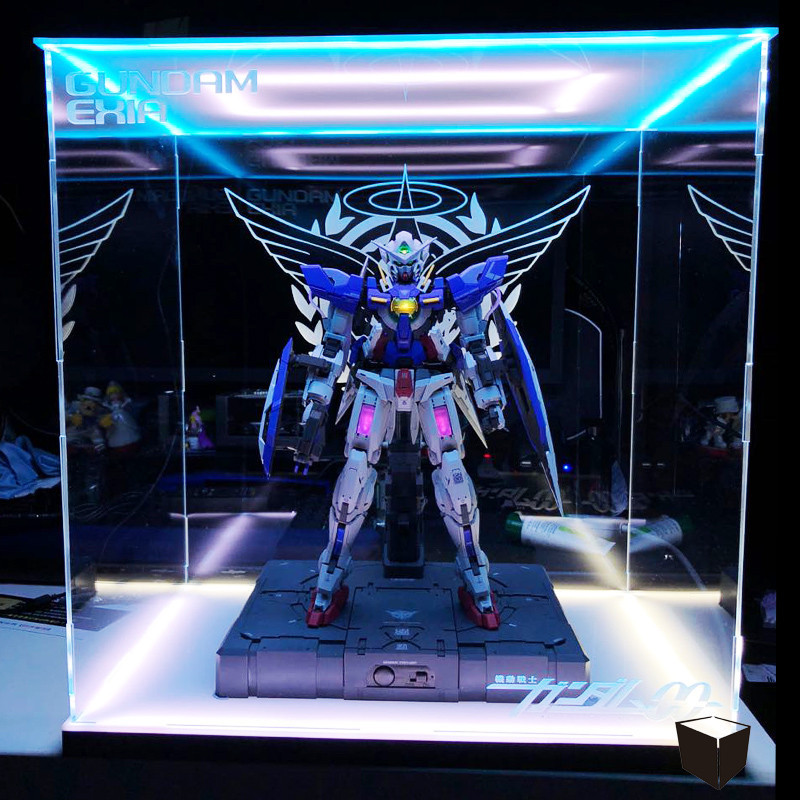 【收藏精品】萬代 PG 能天使 高達00 exia 專用高透防塵亞克力展示盒