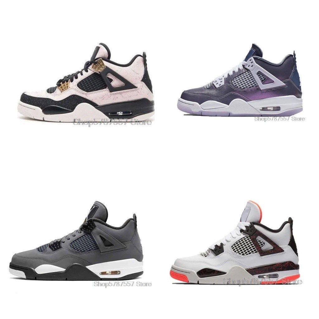 Hot！新店特價 Jordan 4酷灰色2019男籃球鞋原裝高幫喬丹運動鞋籃球鞋男男女通用女 Quality produ