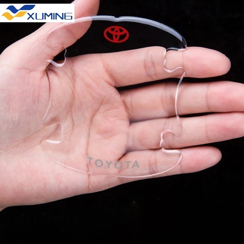 Xm-4/8pcs 豐田車門把手保護透明貼紙/車門碗貼紙適用於 Vios Rush Corolla Wish Avanz