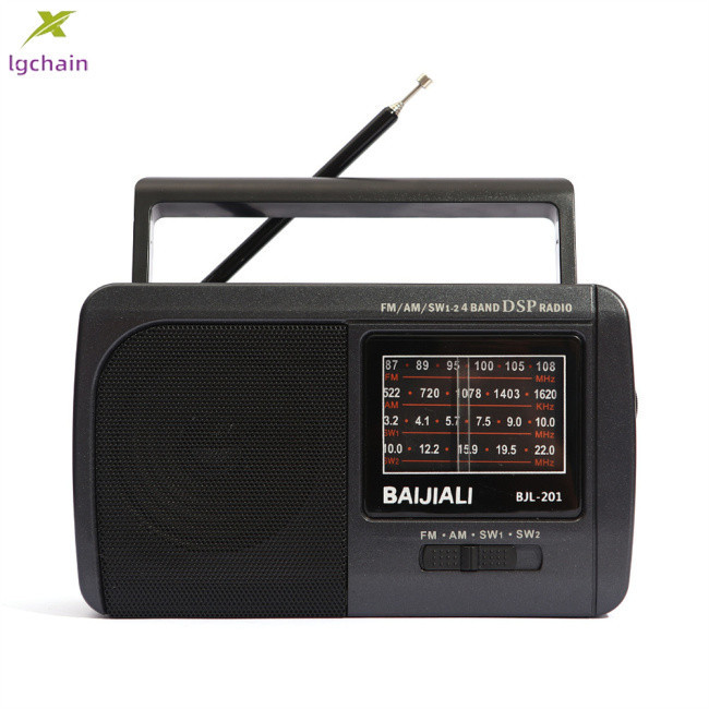 清倉折扣!! Bjl-201 AM FM SW 收音機帶伸縮天線提手易於調節收音機揚聲器