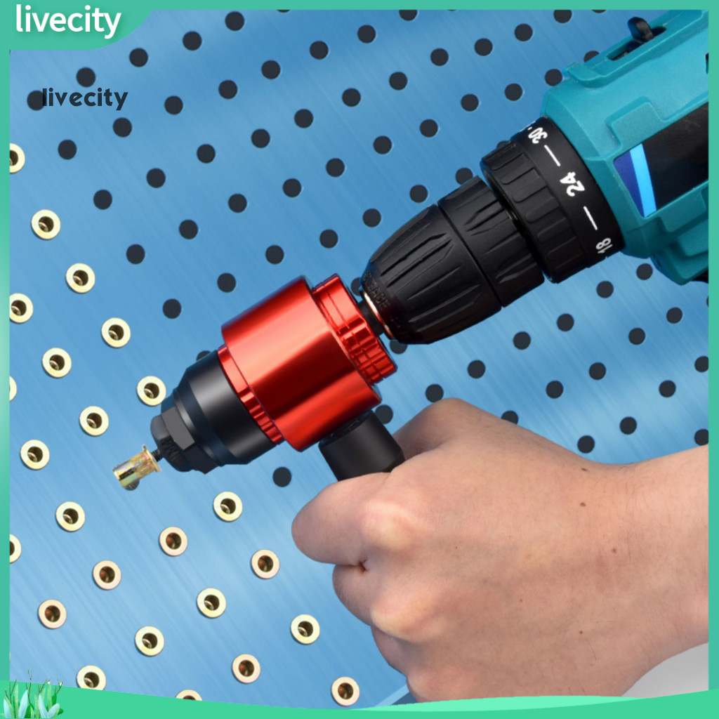 Livecity 1 套鉚釘適配器防銹高硬度專業離合器式手動自動螺母工具五金工具