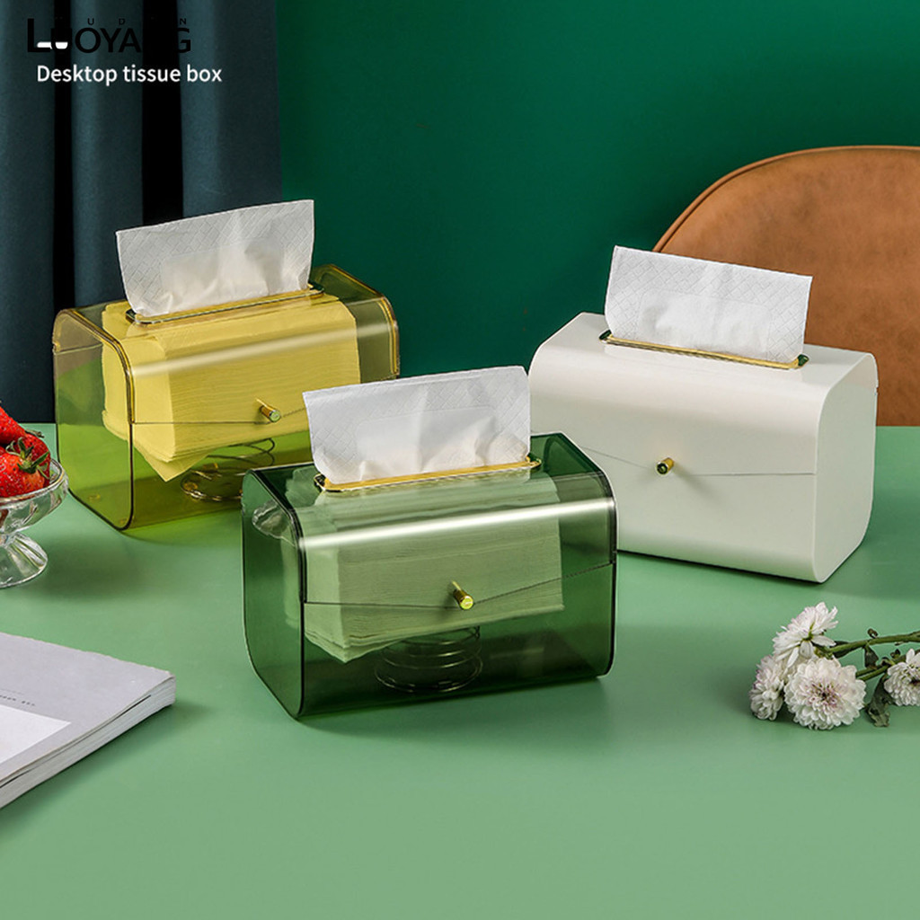 洛陽牡丹 彈簧抽紙盒紙巾盒創意自動一件式升降抽紙盒家用防塵桌面紙巾盒