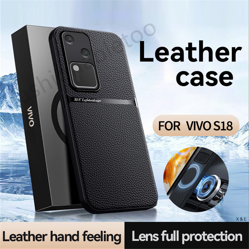 Vivov30 皮革磁性手機殼適用於 Vivo V30 pro Lite S18 S18pro V30pro V30Li
