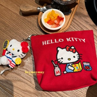 卡哇伊卡通 Hello Kitty 女孩衛生棉條衛生巾收納袋可愛迷你化妝品零錢包女士禮物