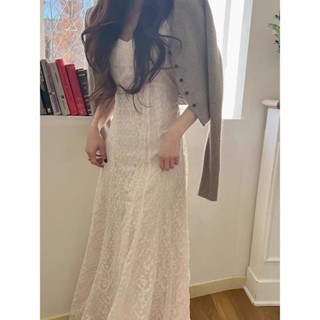 C-Seoul韓國代購MASTER超美細肩帶蕾絲長洋裝
