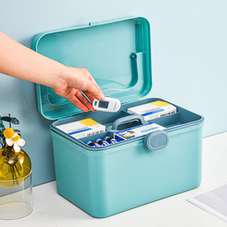 便攜式家用大容量醫藥箱 多層藥品應急收納盒 塑膠家用小藥箱