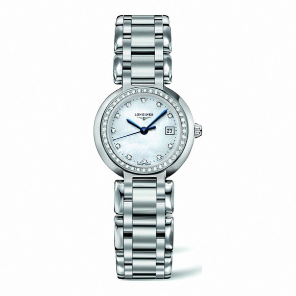 Longines浪琴手錶心月系列時尚女表瑞士鋼帶石英錶L8.110.0.87.6