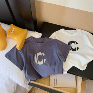 純棉童裝 兒童短袖 男童T恤 2024新款 字母印花 中小童上衣