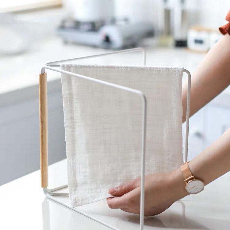 廚房毛巾置物架 檯面懶人晾抹布架 立式可摺疊收納架掛架