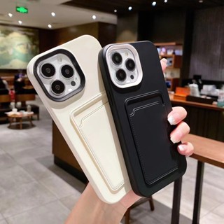 三合一卡包帶液體皮膚簡約防摔設計適用於iPhone 15 14 13 12 11 Pro Max Xr Xs 個性高階手