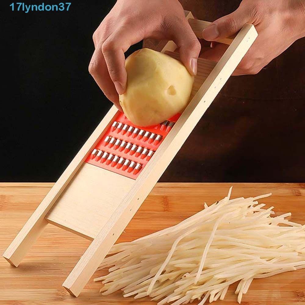 LYNDONB切菜機木製的多功能的小工具水果廚房用具黃瓜奶酪切片機