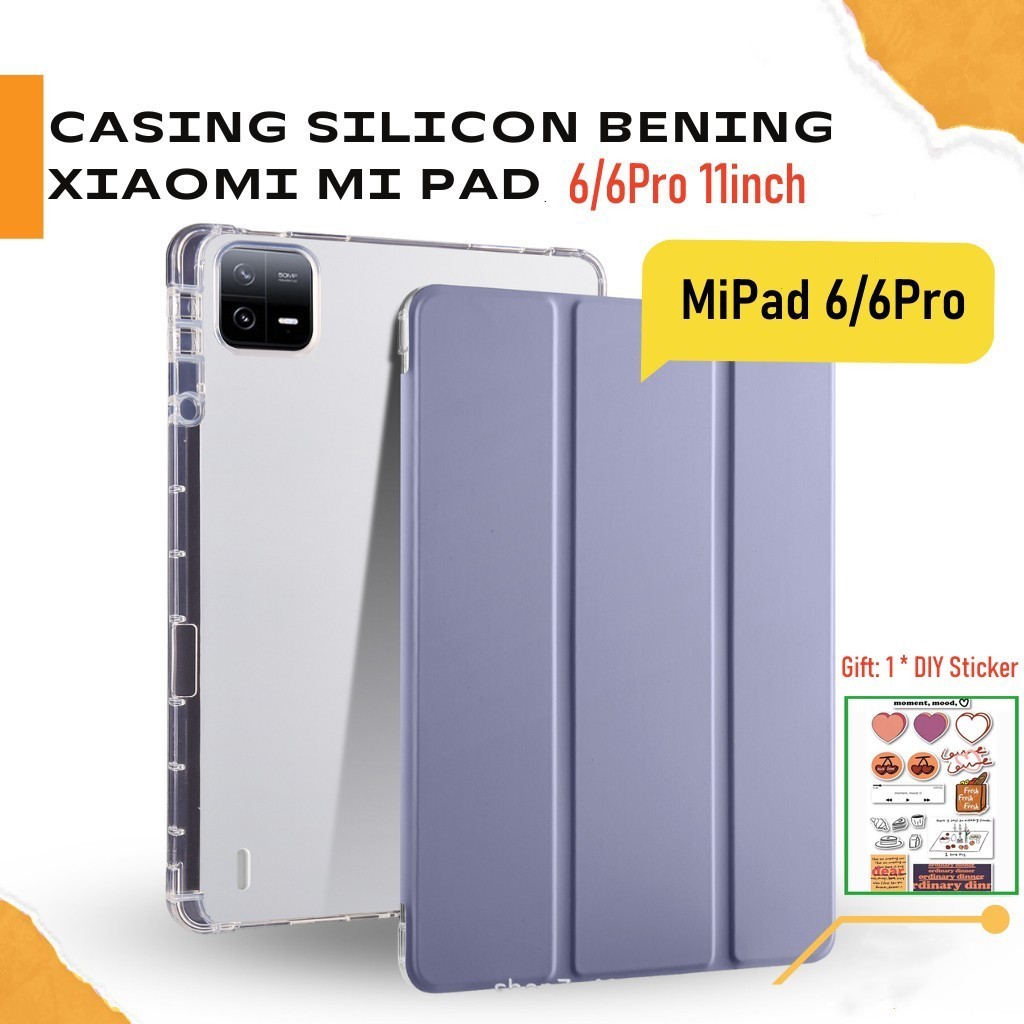XIAOMI 外殼小米 Pad 6 手機殼 MiPad 6 Pro 11 英寸帶鉛筆槽自動睡眠智能手機殼