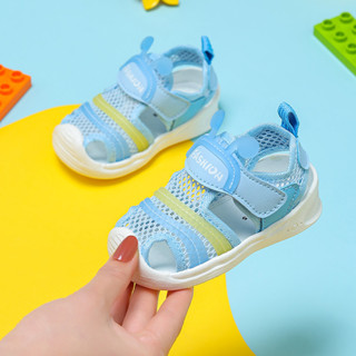 網眼學步鞋防滑透氣柔軟夏季兒童男嬰女童學步鞋